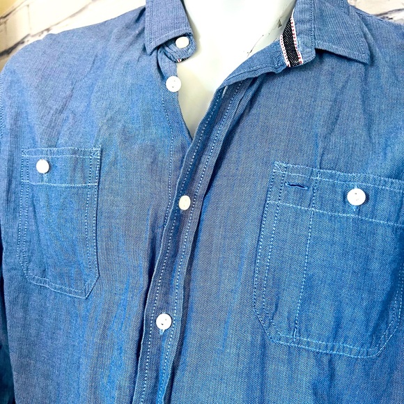 American Rag Dress Shirt Denim - Picture 6 of 7